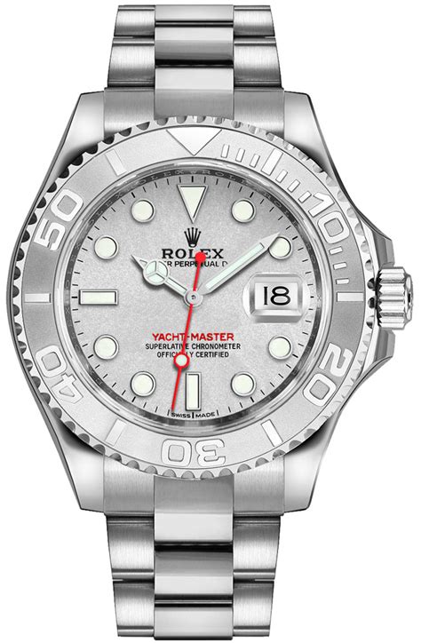 rolex yacht-master platinum bezel oystersteel men's watch 40 116622|rolex oyster steel yachtmaster.